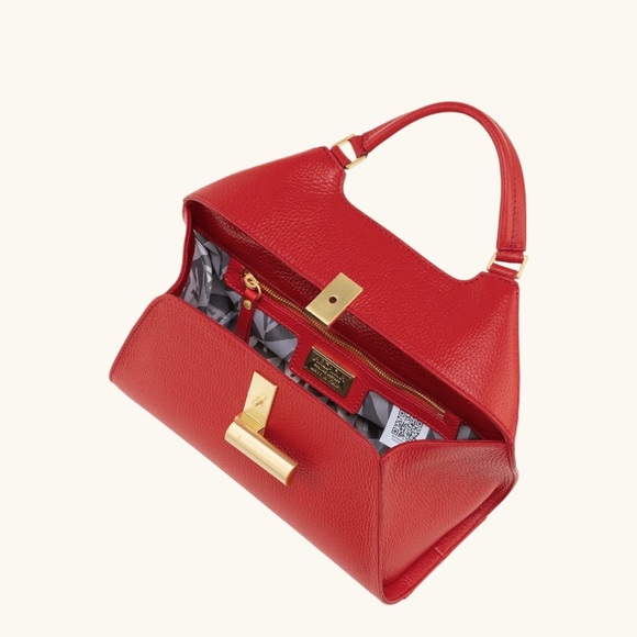 Arcadia EMMA large red hobo leather made in Italy bag - Picture 4 of 5